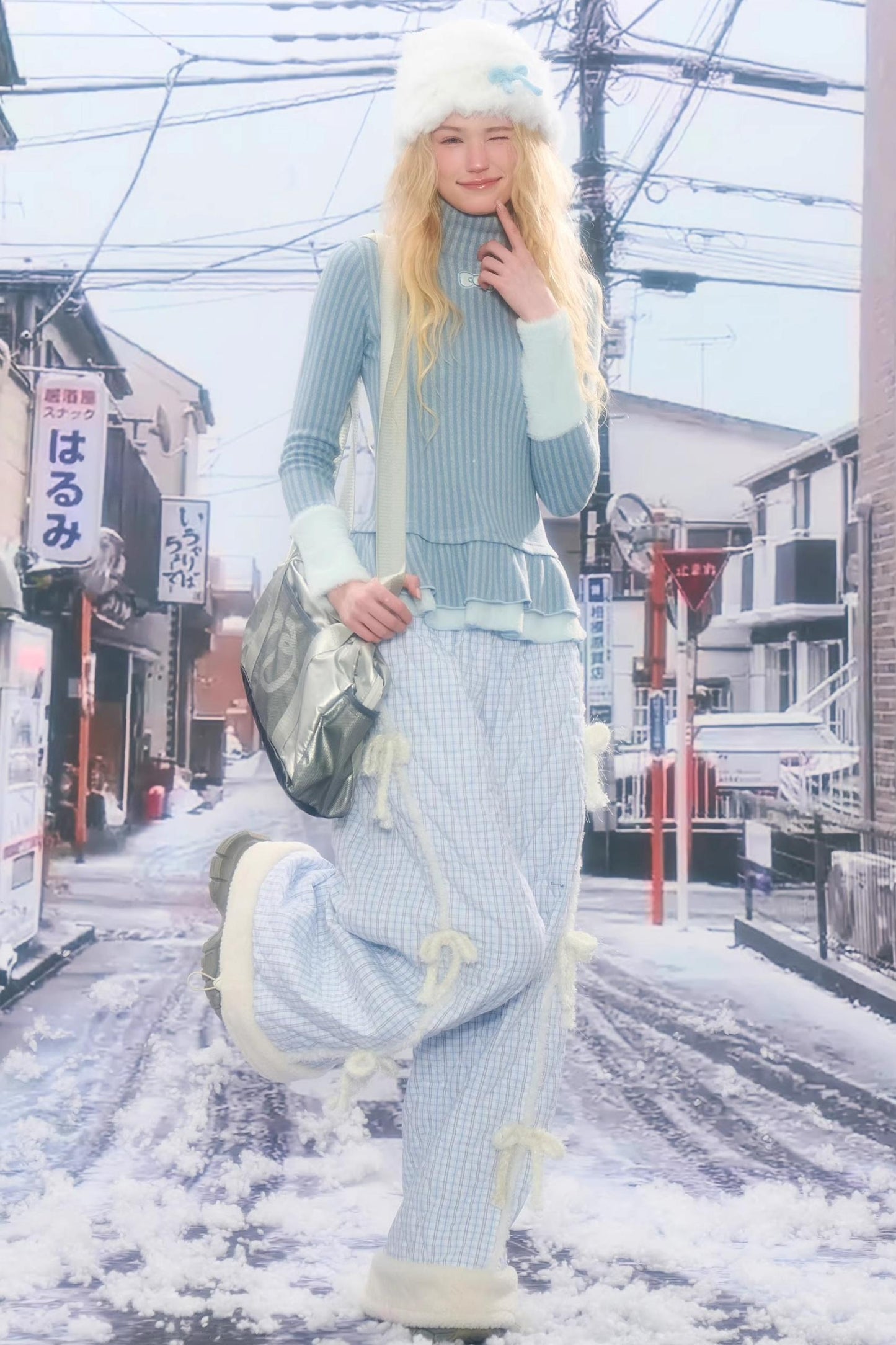 American Retro Striped Knit Top