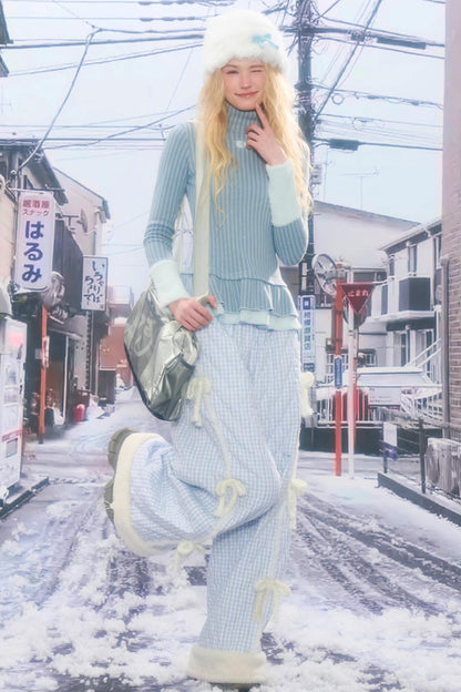 American Retro Striped Knit Top