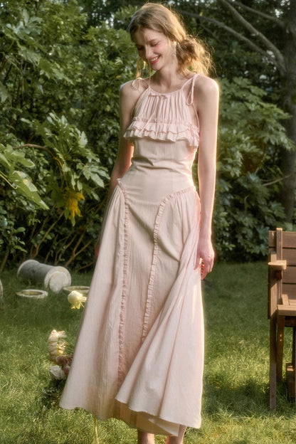 Rose Sea Halterneck Long Skirt