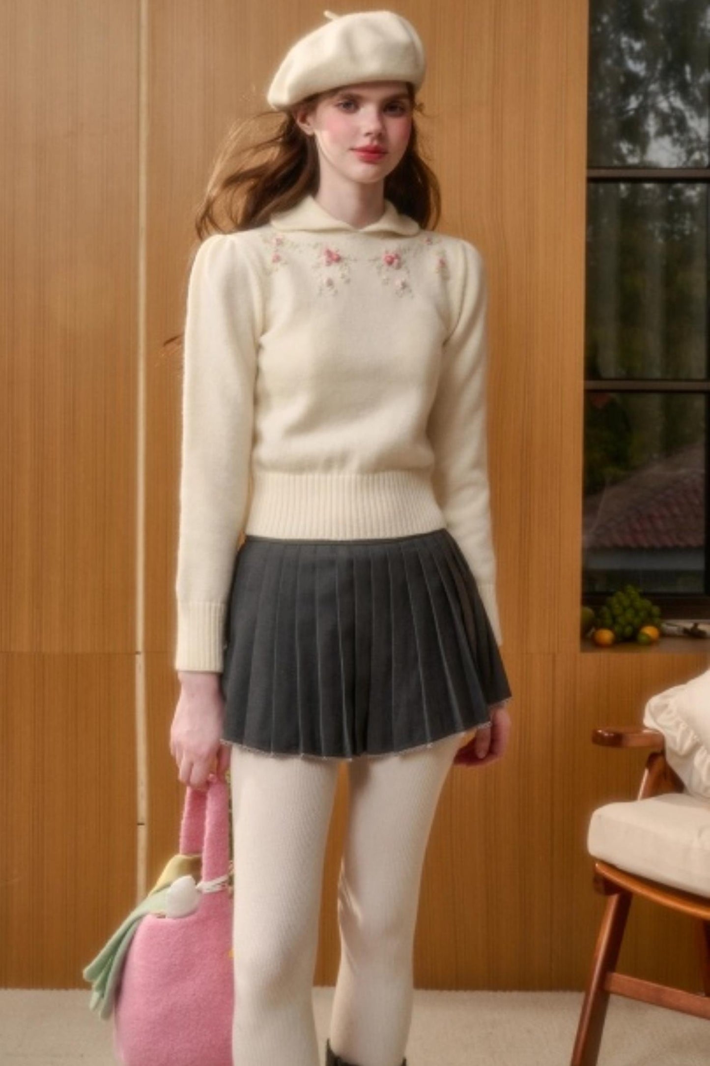 Wool Handmade Embroidered Sweater