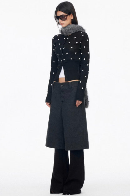 Layered Draped Bootcut Pants