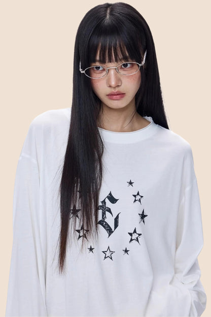 American Star Print Long Sleeve T-Shirt