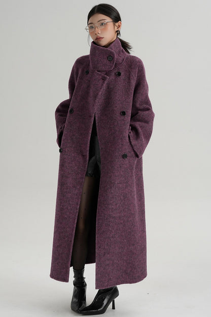 Minimalist Long Reversible Wool Coat