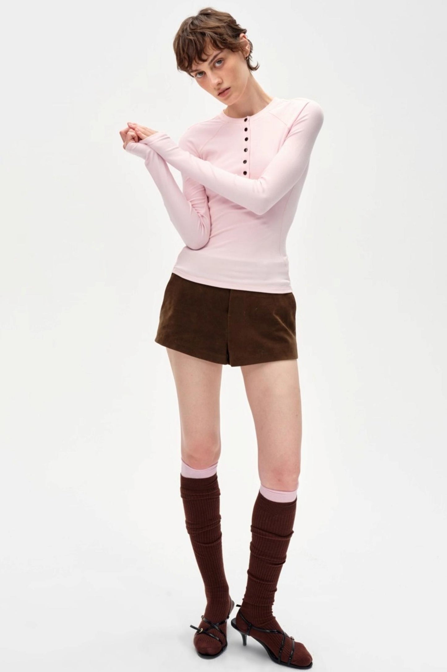 Slimming Simple Solid Color Shirt