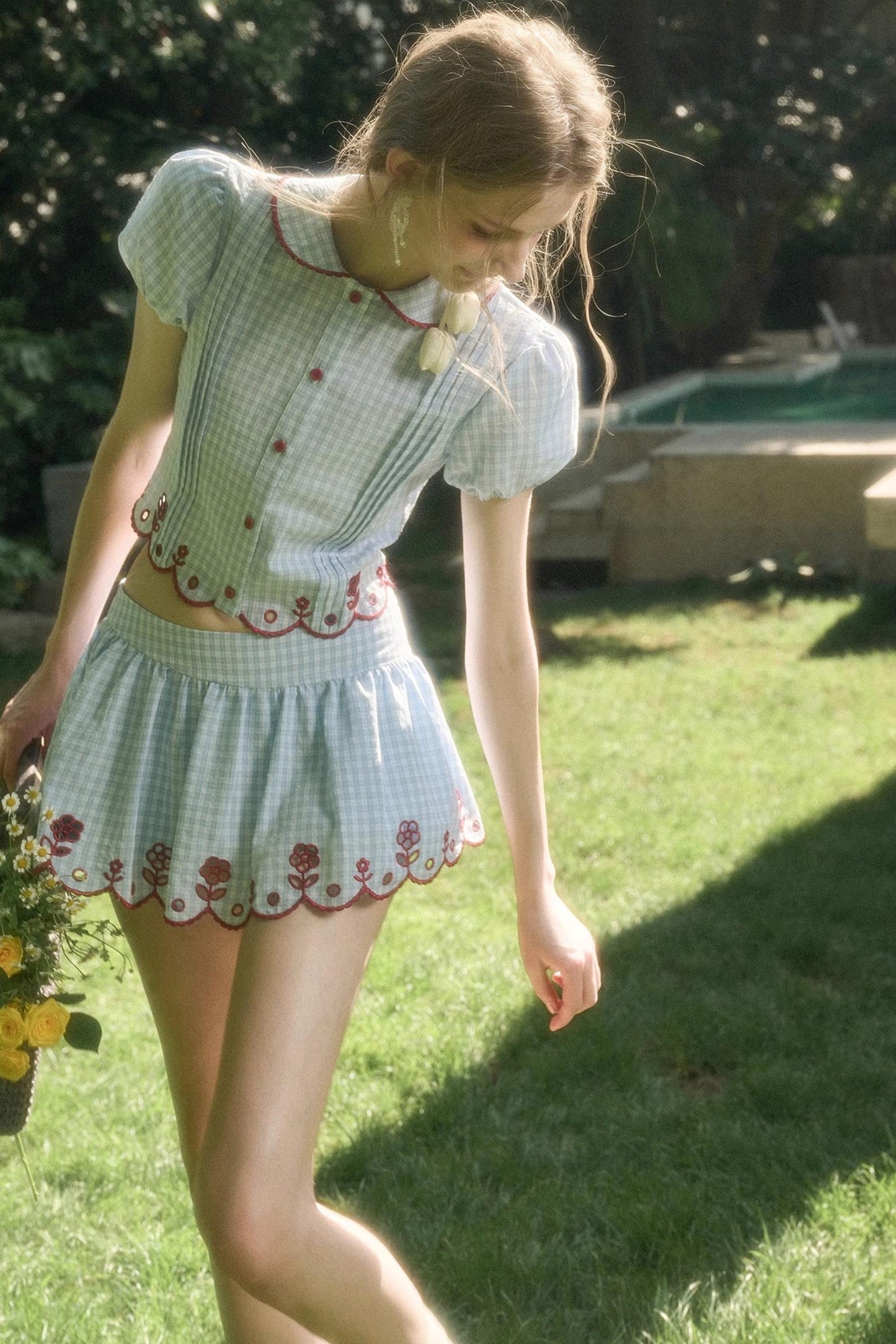 Pure Lace Airy Shirt Set-Up