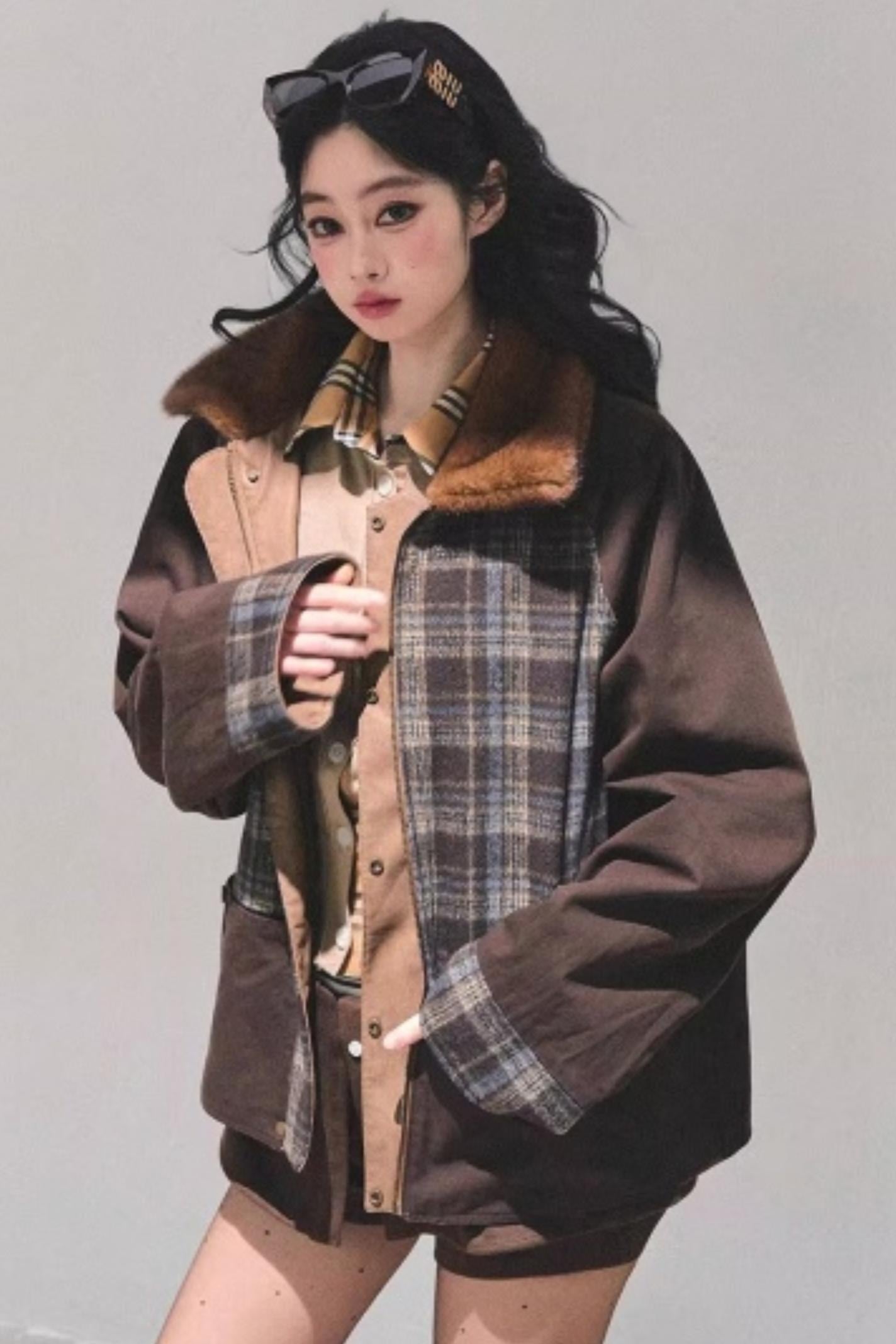 Fake Two Korean Long-Sleeve Knit Top