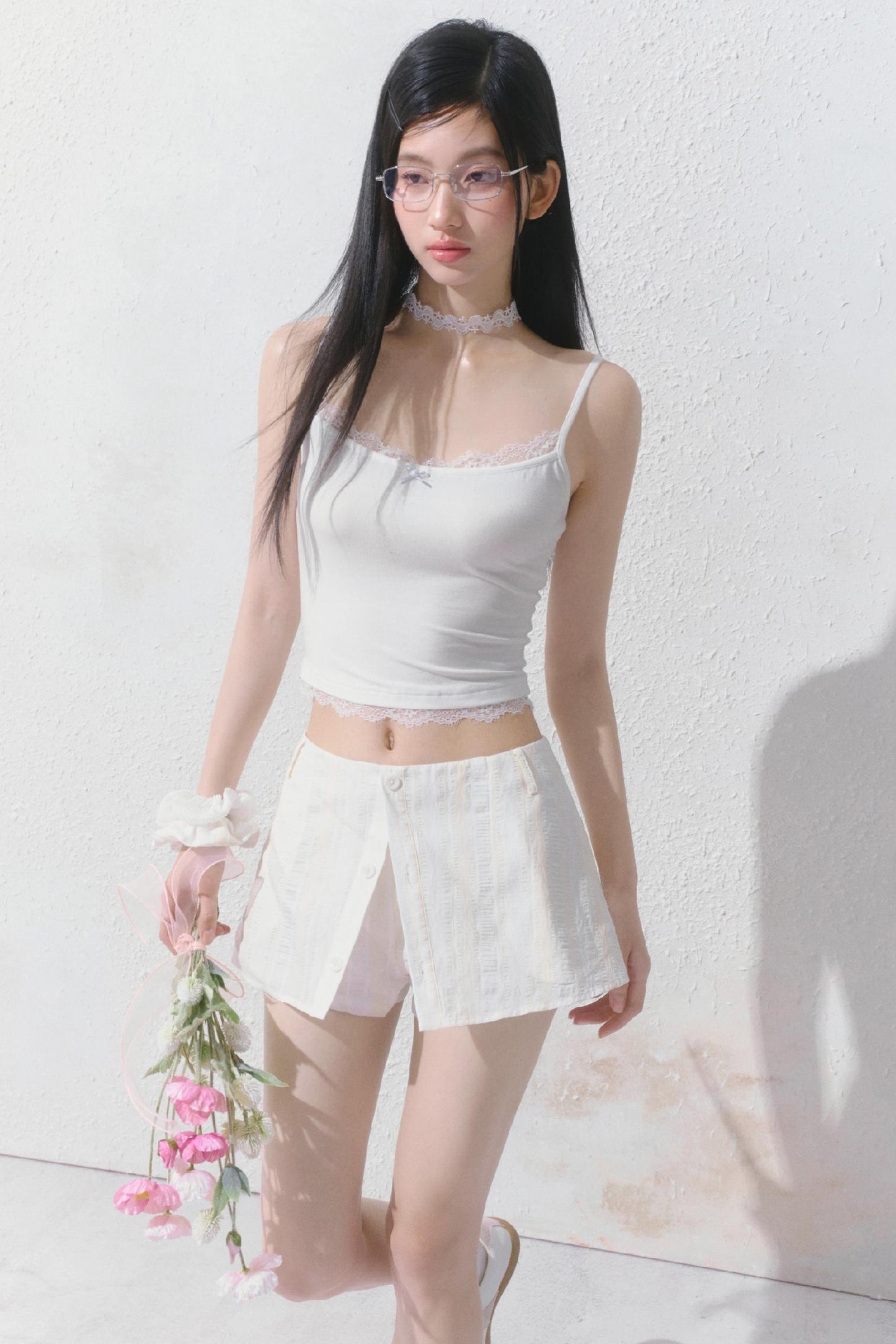 Sporty Strap Knit Top Set-Up