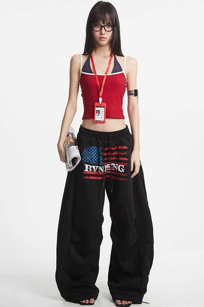 Loose Pleated Sweatpants