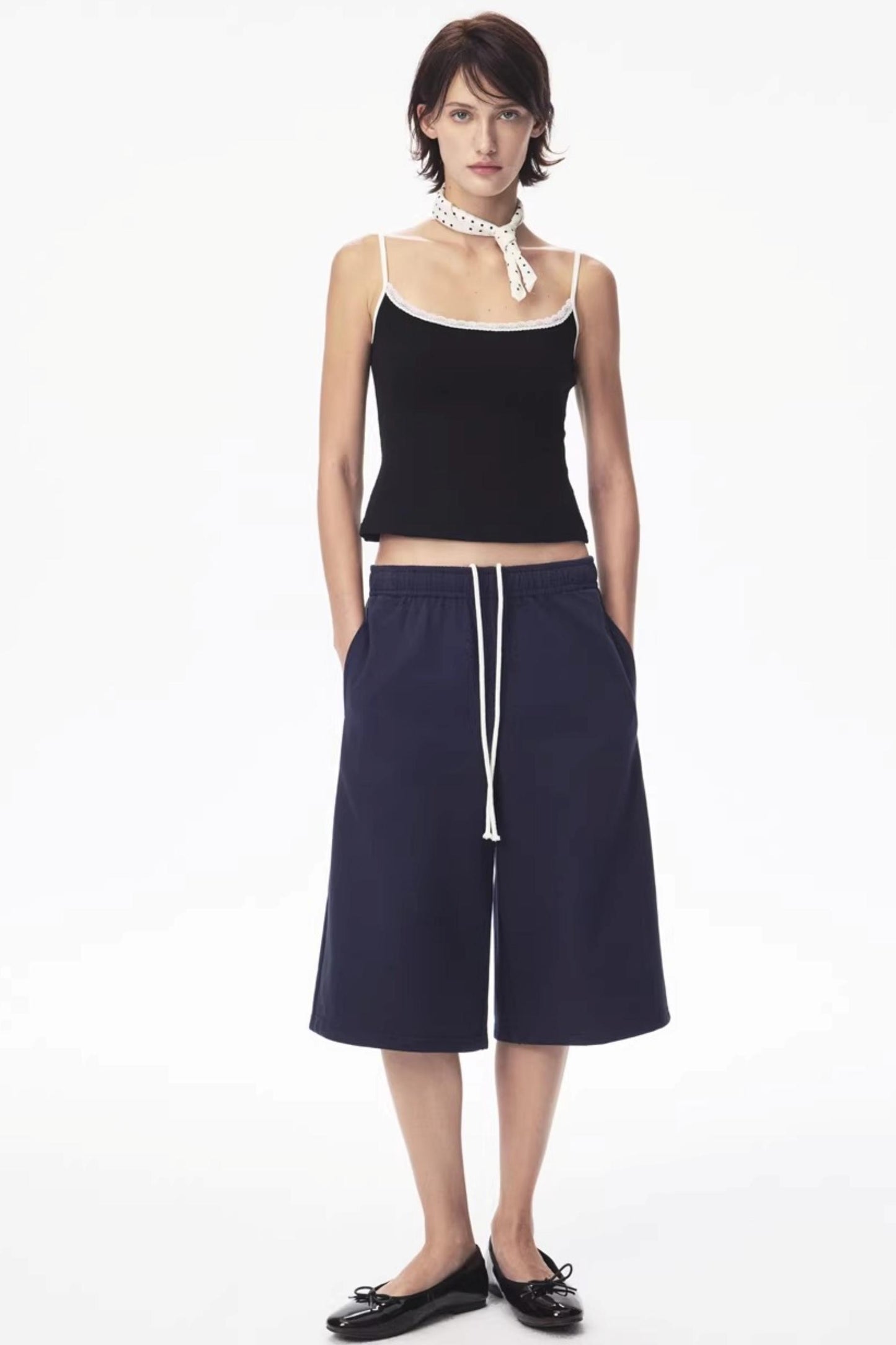 Two-Color Drawstring Sweatpants