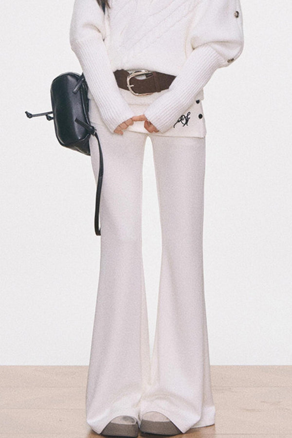 Cable Knit Waist-Cinching Sweater Set-Up