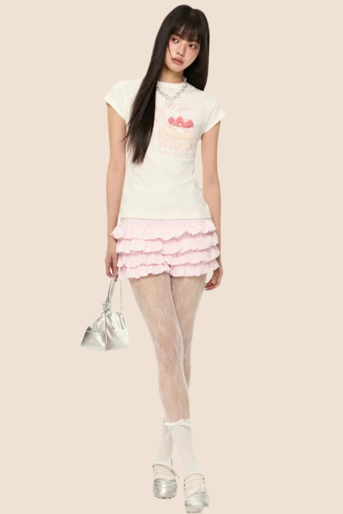 French Fluffy High-Waist Skirt