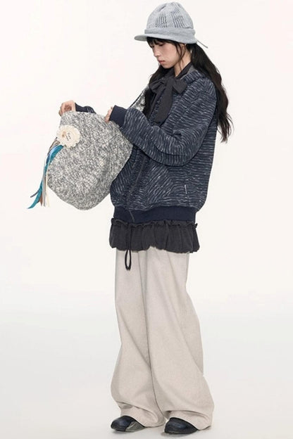 Fungus Edge Lambswool Hooded Cardigan