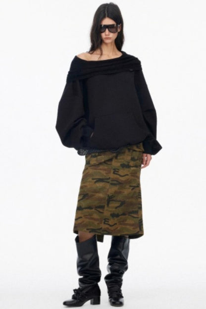 Vintage Camouflage Slimming Mermaid Skirt