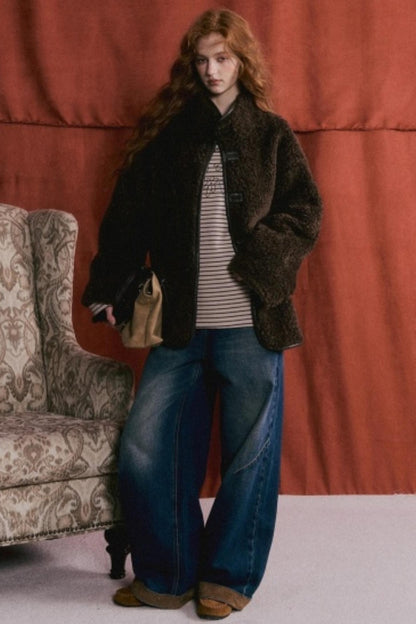 Reversible Suede Lambswool Jacket