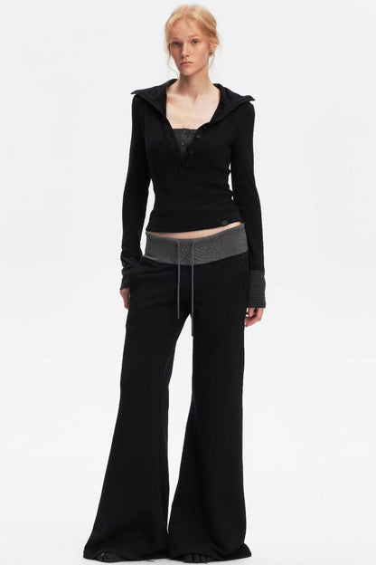 Henry Collar Knitted Top