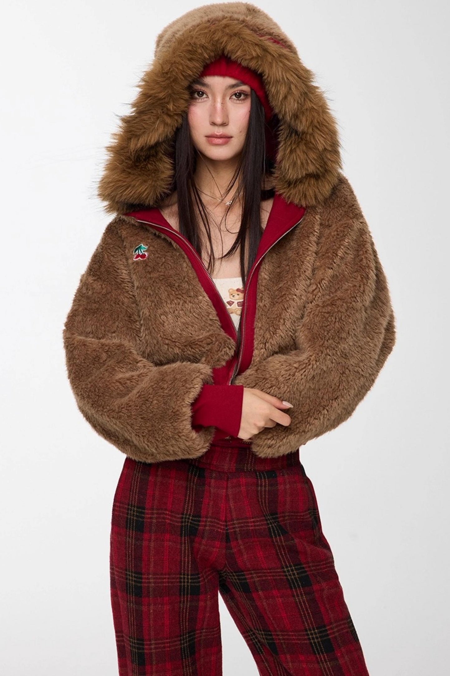 Red Winter Casual Pants