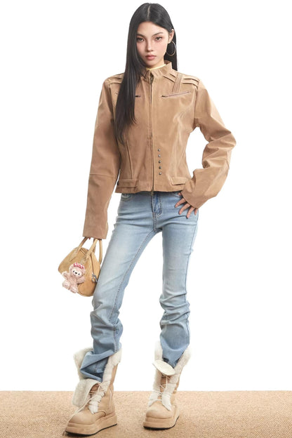 Retro Coffee Workwear Jacket