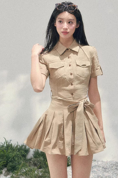 Whispers of Banana Leaves Dress Set