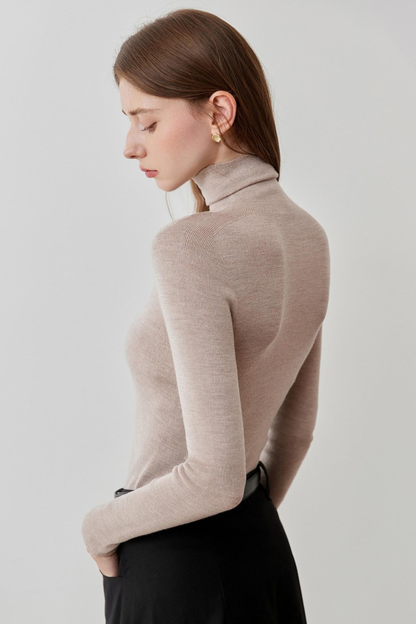 High Neck Knit Base Layer Sweater