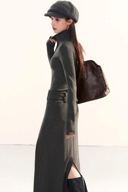 Henry Collar Bodycon Dress