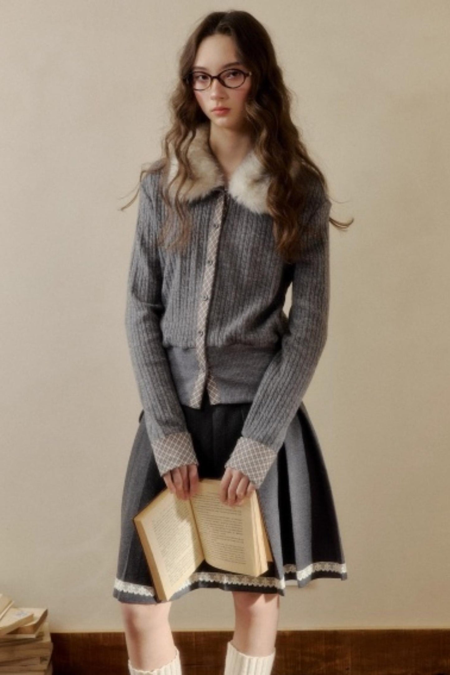 Retro Reindeer Plaid Sweater