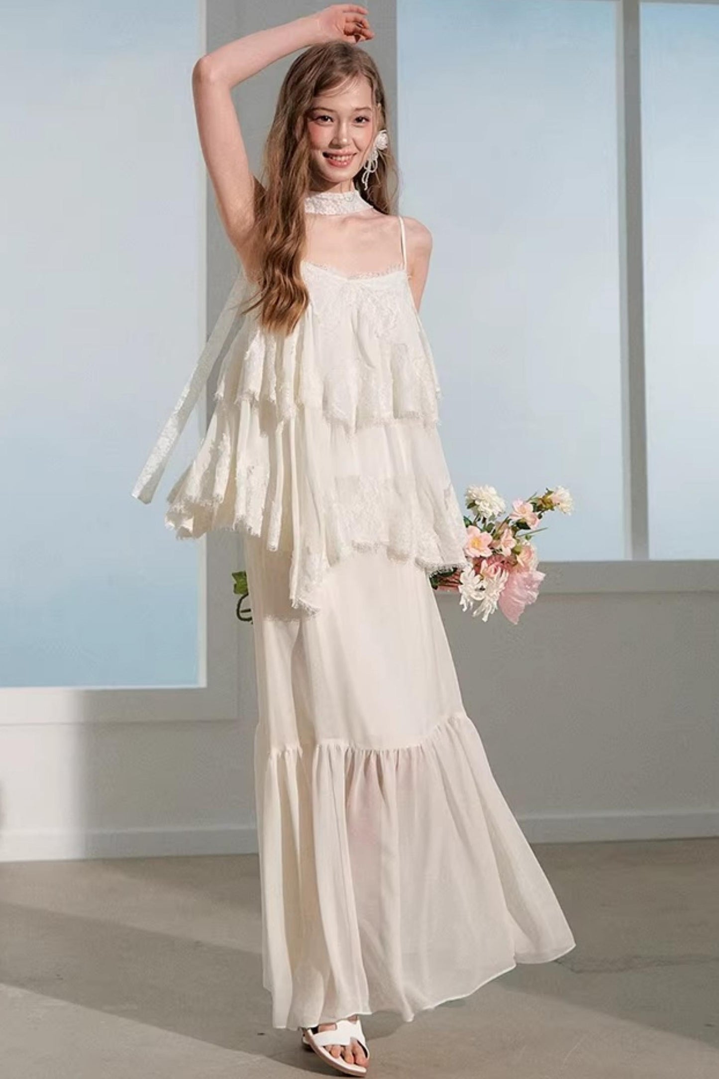 Summer Lace Top Vacation Set-Up