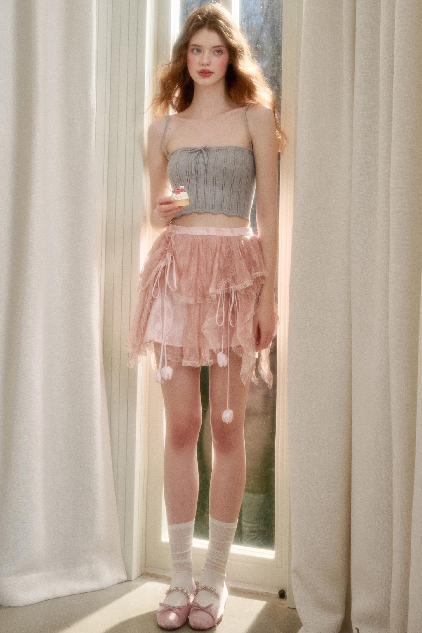 Tulip Lace Bustier Skirt