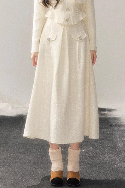 Chanel Wool Coat Skirt Set-Up