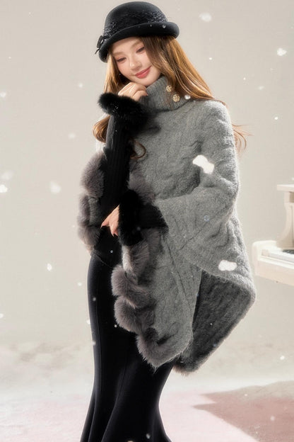 Winter Love Song Knitted Cape