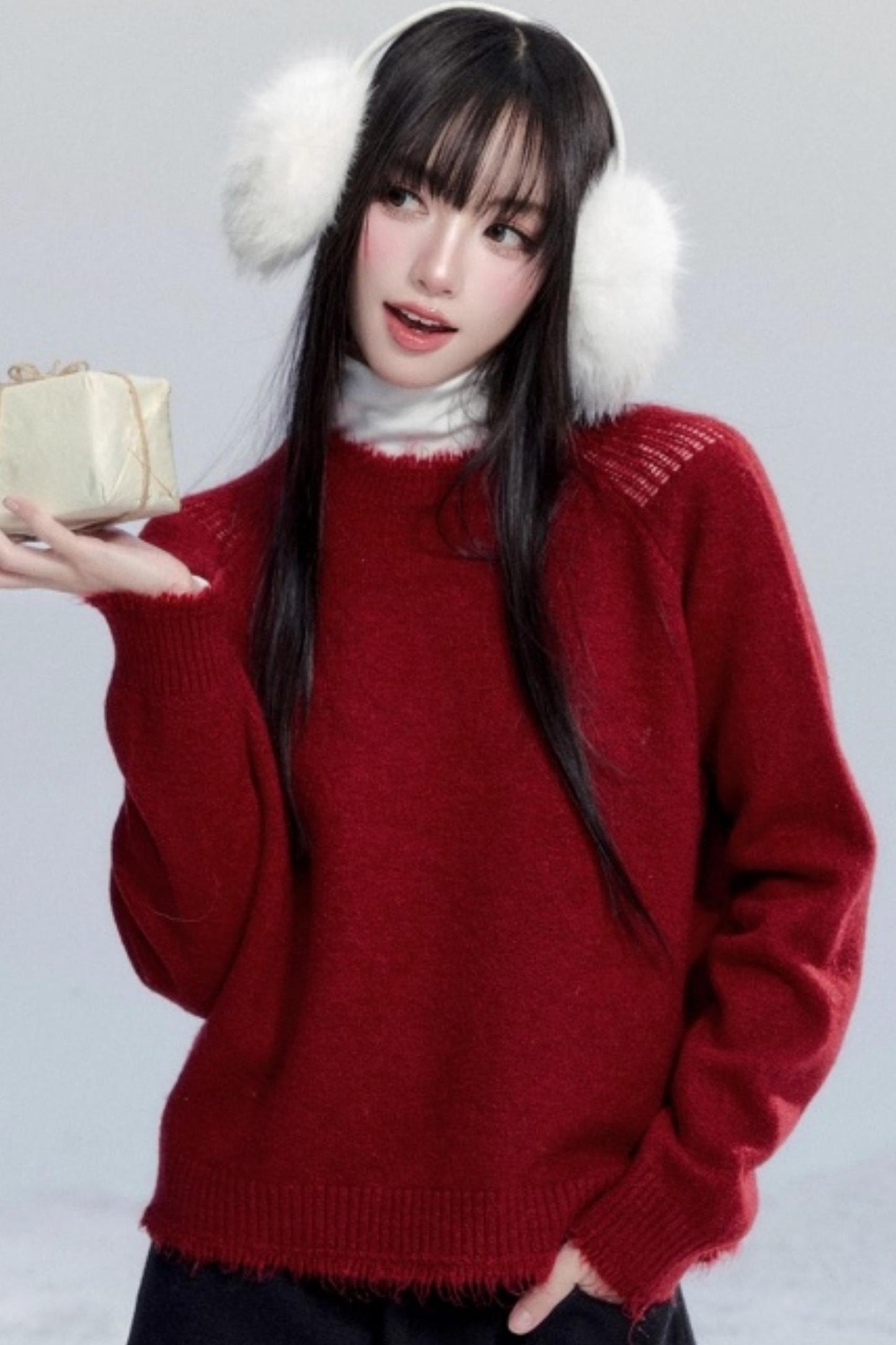 Fringed Raw Edge Sweater