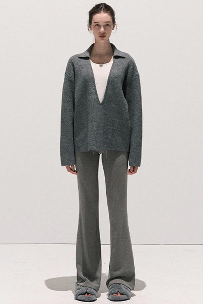 Soft Crewneck Knitwear Trouser Set-Up