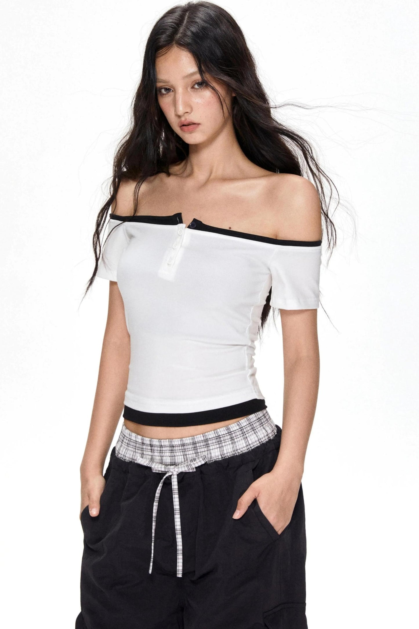 Colorblock Crop Top