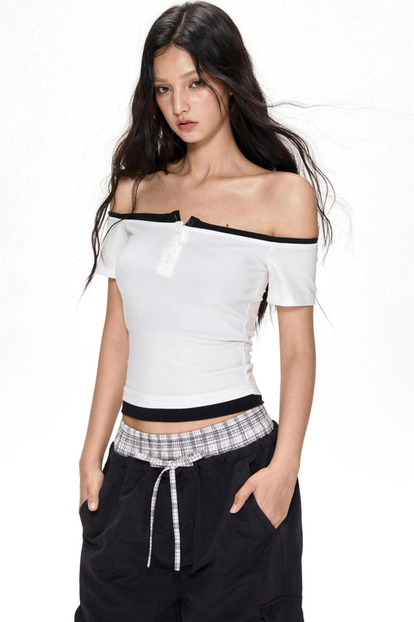 Colorblock Crop Top
