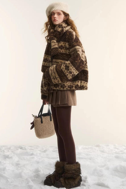 Reversible Fair Isle Fleece Jacket Set