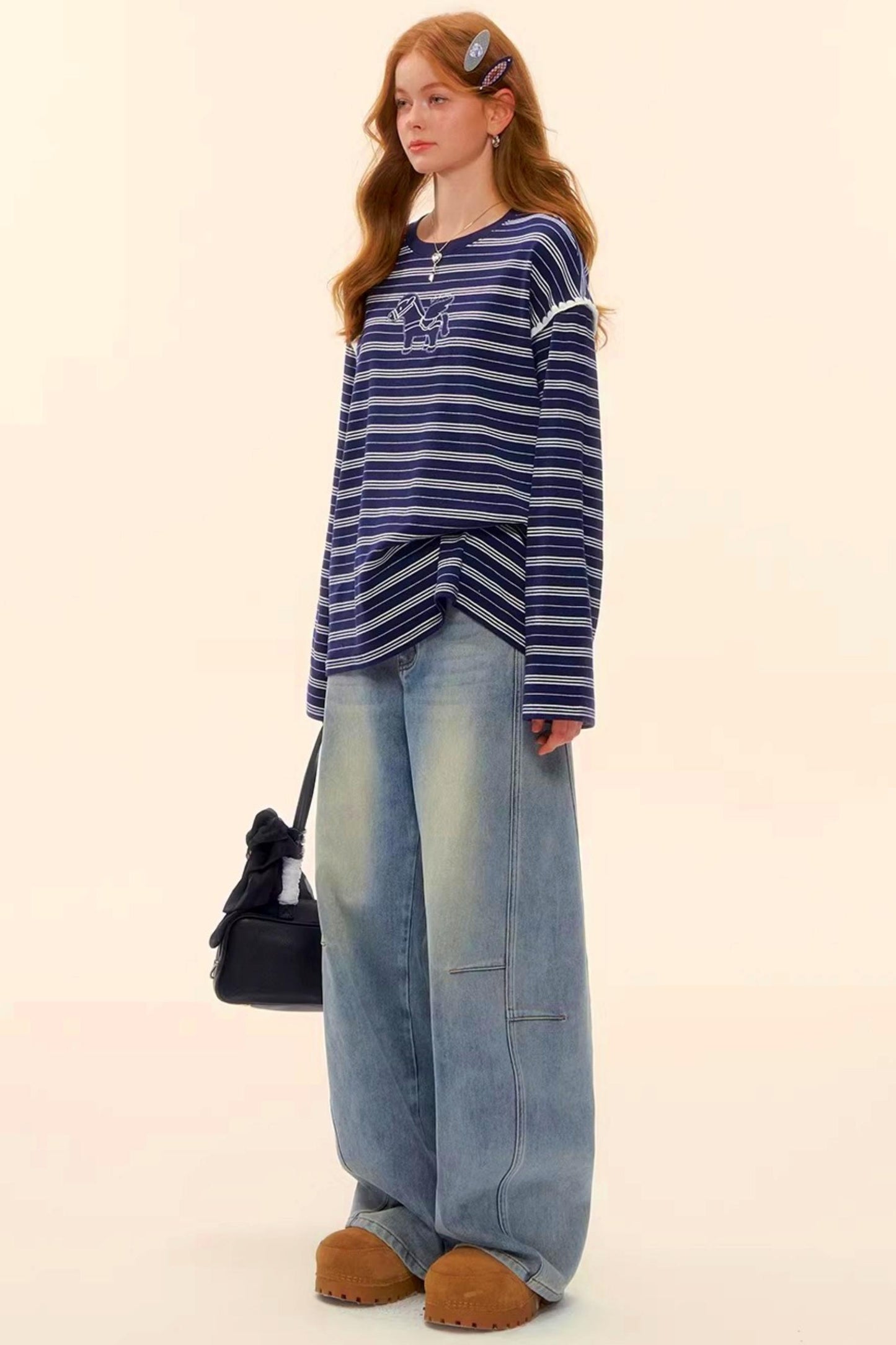 Striped Color-Block Pegasus Top