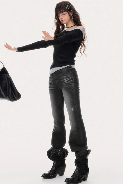 American Retro Micro-Flared Jeans