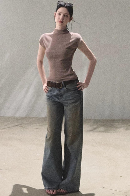 Vintage Hand-Painted Jeans Set