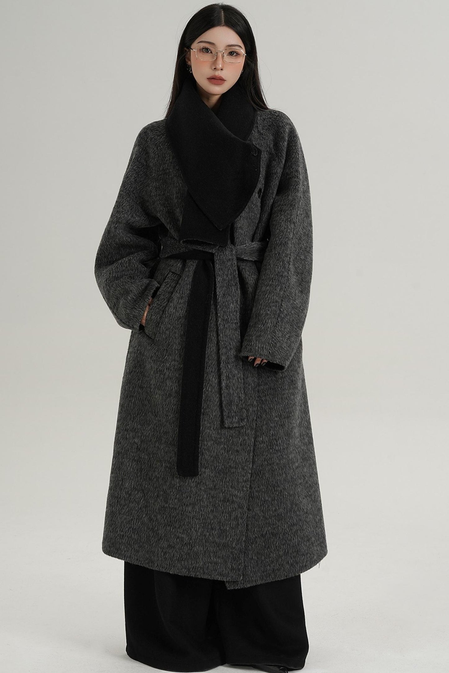 Reversible Long Wool Coat