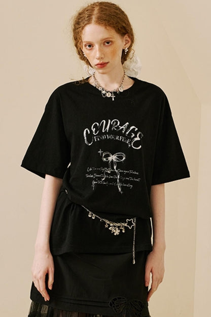 Vintage Bow Print Tee