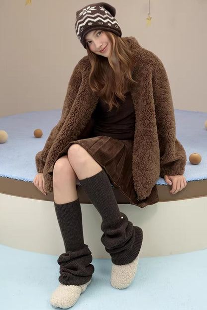 Reversible Suede Pleated Skirt