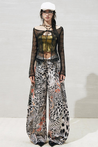 Lace Metallic Cardigan Set