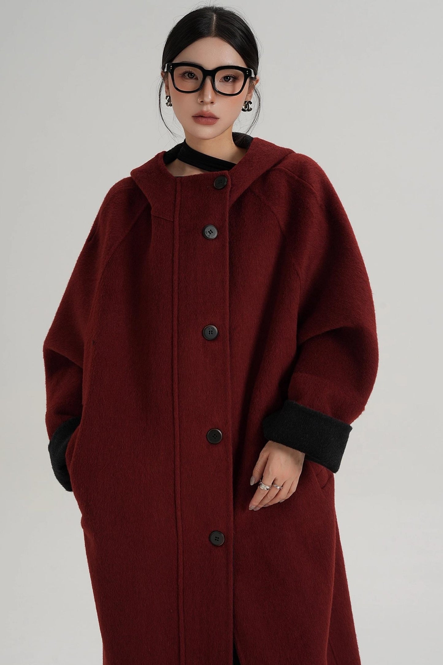 Temperament Long Wool Jacket