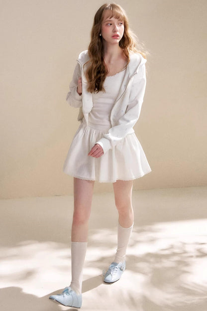 Cotton Lace Patchwork Skirt