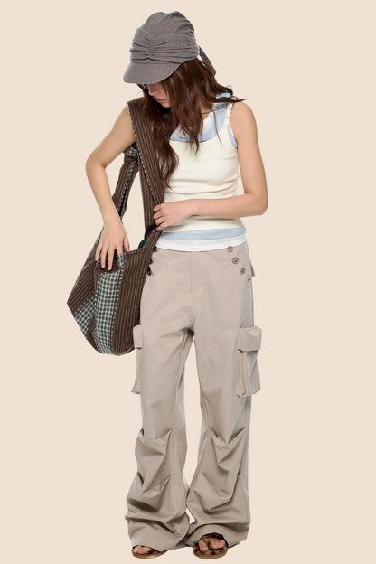 Square Collar Belted Camisole Top