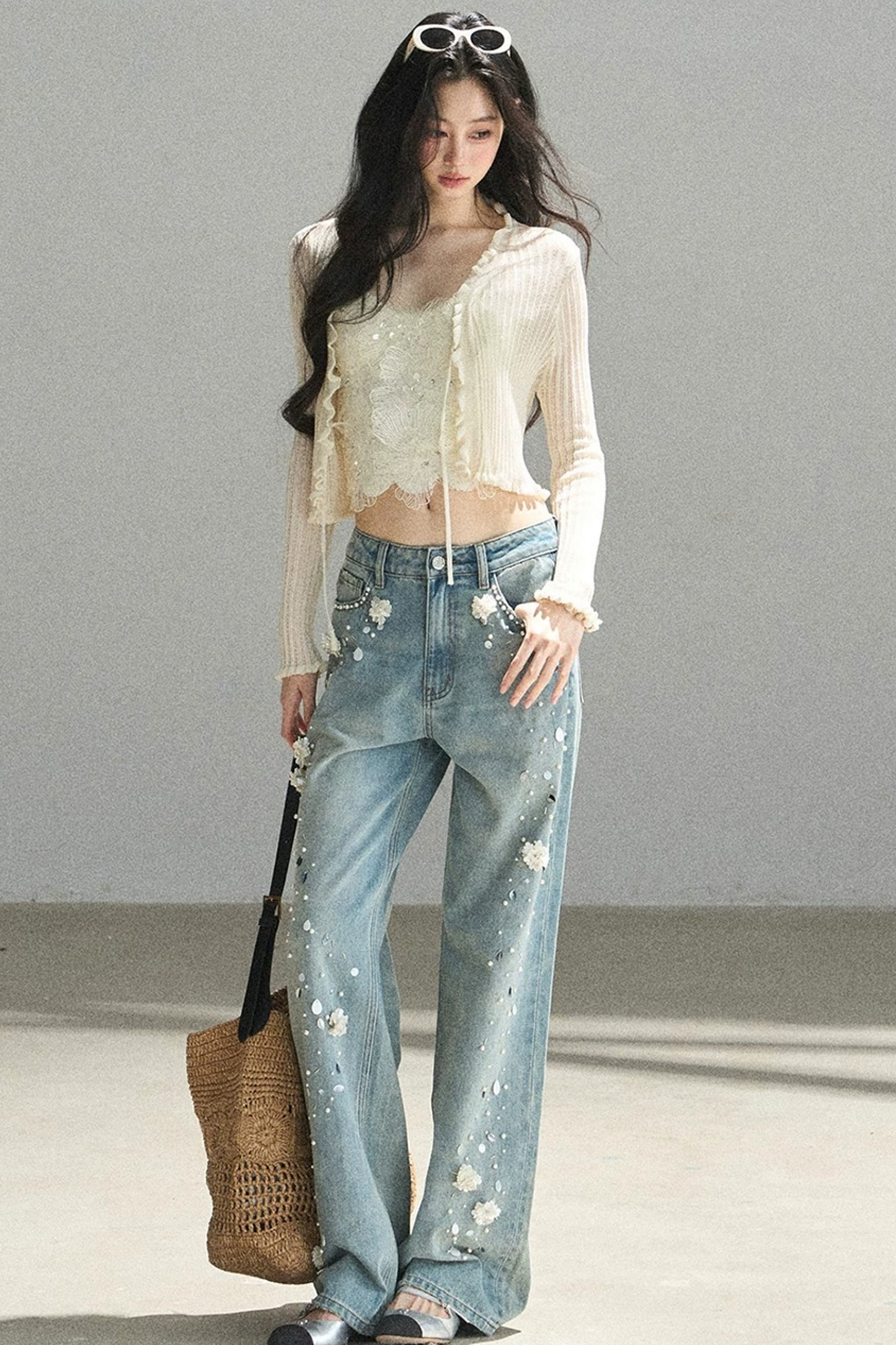 French Lace Knitted Top Set-Up