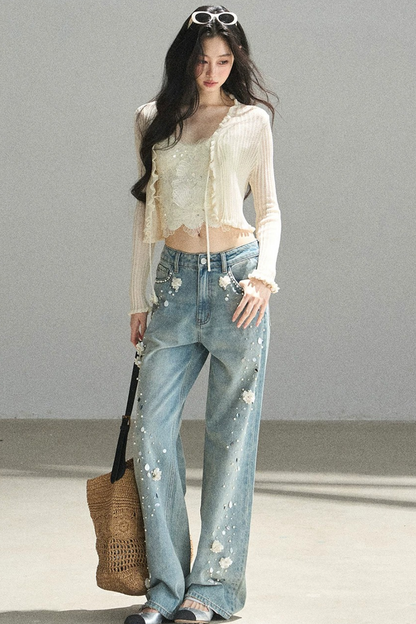 French Lace Knitted Top Set-Up
