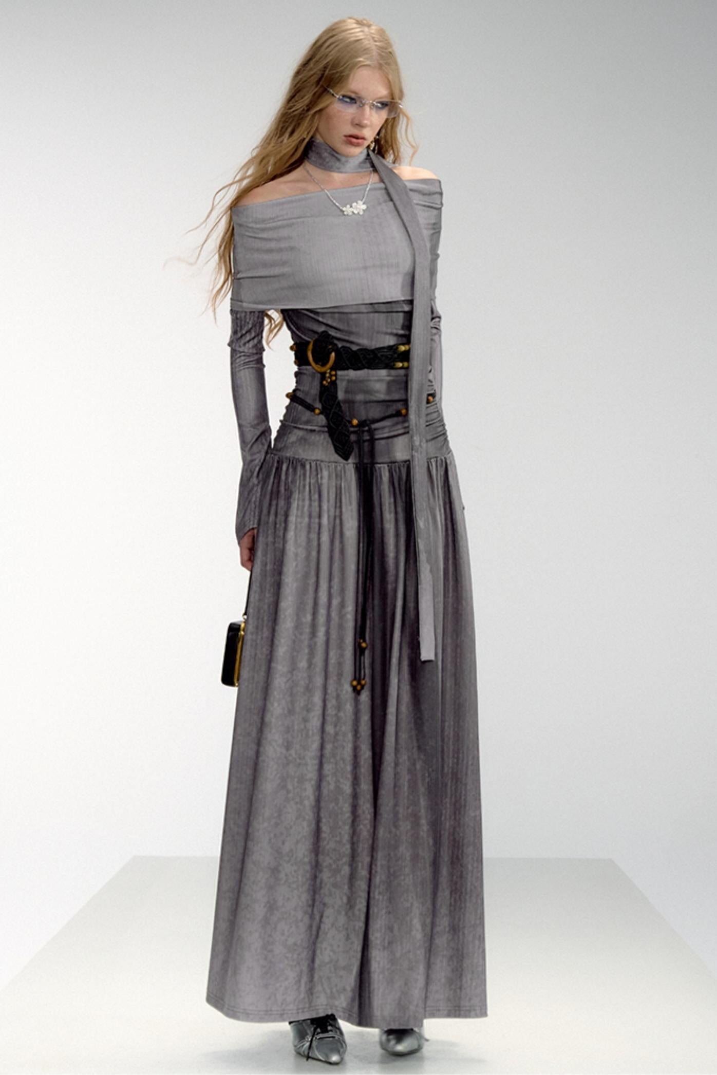 Moonlit Night One-Shoulder Dress