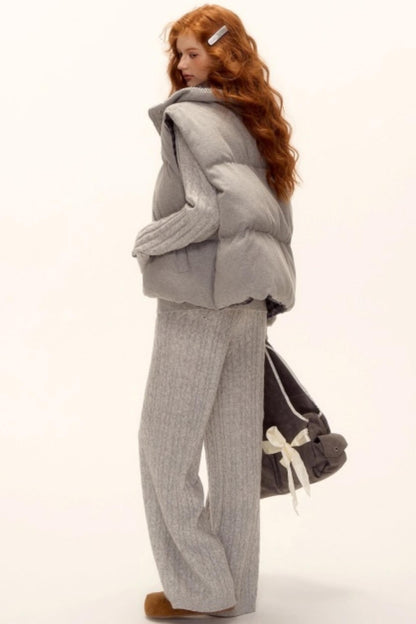 Reversible Plaid Lace Vest