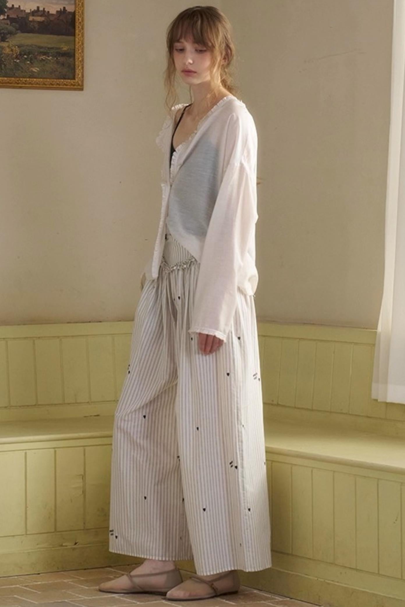 Penny Striped Suspender Pants Set-Up