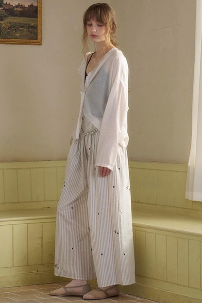 Penny Striped Suspender Pants Set-Up